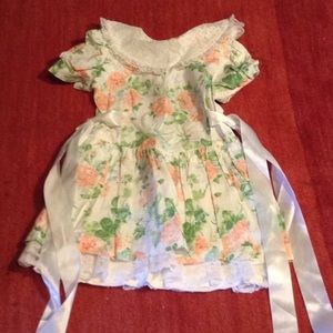 Laced flower printed dress